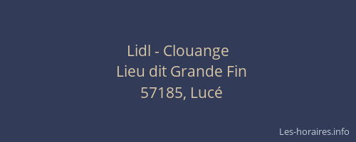 Lidl - Clouange