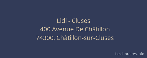 Lidl - Cluses