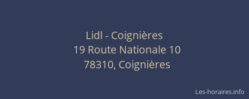 Lidl - Coignières