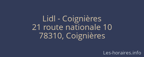 Lidl - Coignières