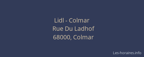 Lidl - Colmar