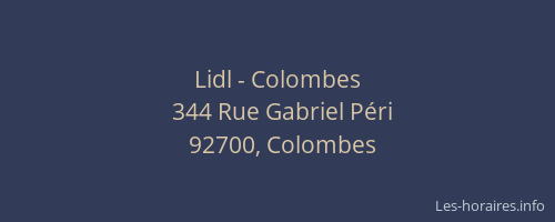 Lidl - Colombes