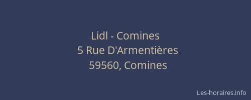Lidl - Comines
