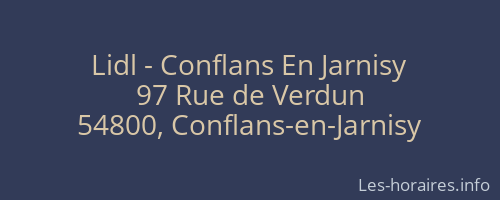 Lidl - Conflans En Jarnisy