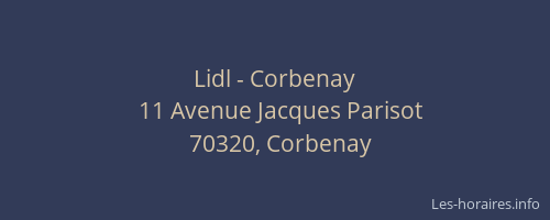 Lidl - Corbenay
