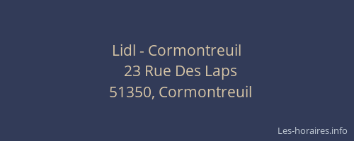 Lidl - Cormontreuil