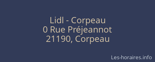 Lidl - Corpeau