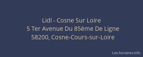 Lidl - Cosne Sur Loire