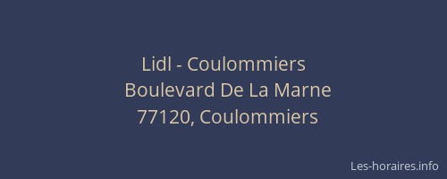 Lidl - Coulommiers