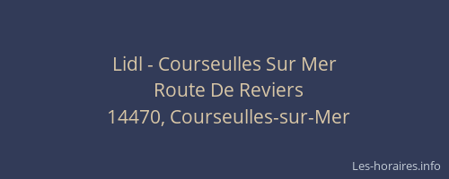 Lidl - Courseulles Sur Mer