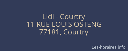 Lidl - Courtry