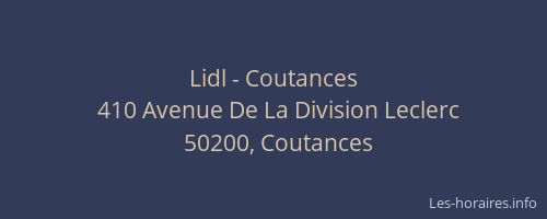 Lidl - Coutances