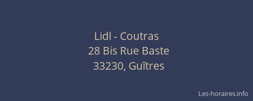 Lidl - Coutras