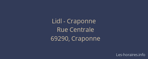 Lidl - Craponne