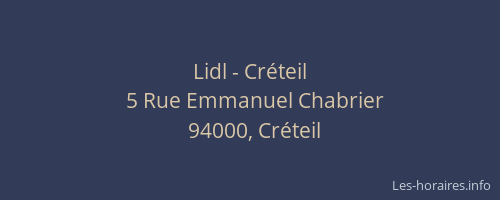 Lidl - Créteil