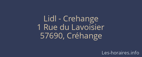Lidl - Crehange