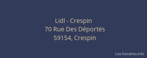 Lidl - Crespin