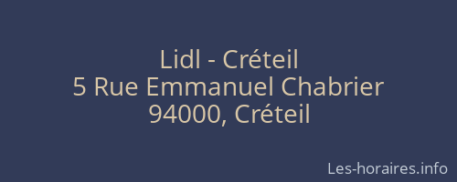 Lidl - Créteil