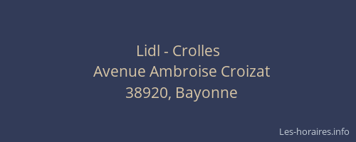 Lidl - Crolles