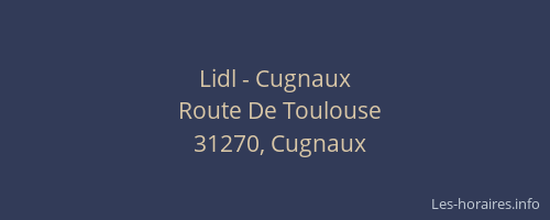 Lidl - Cugnaux