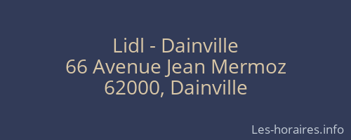 Lidl - Dainville