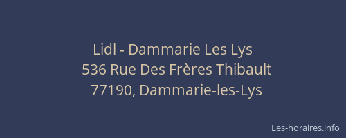 Lidl - Dammarie Les Lys