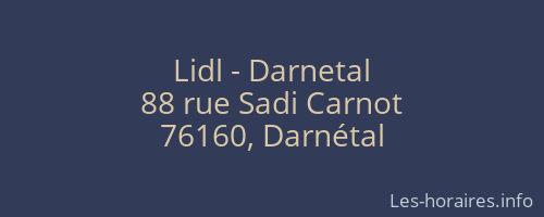 Lidl - Darnetal