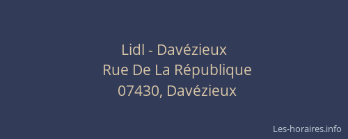Lidl - Davézieux