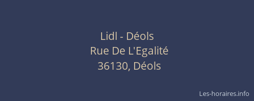 Lidl - Déols