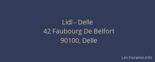 Lidl - Delle