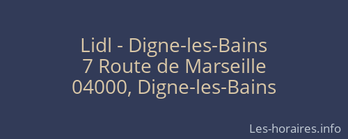 Lidl - Digne-les-Bains