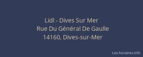 Lidl - Dives Sur Mer
