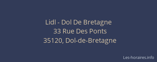 Lidl - Dol De Bretagne