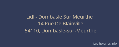 Lidl - Dombasle Sur Meurthe