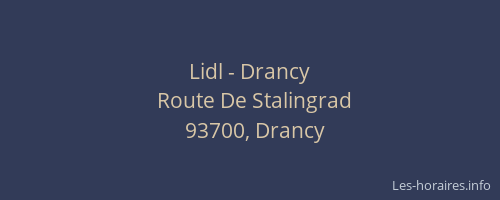 Lidl - Drancy