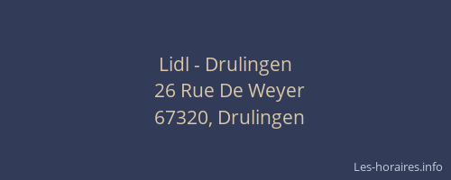Lidl - Drulingen