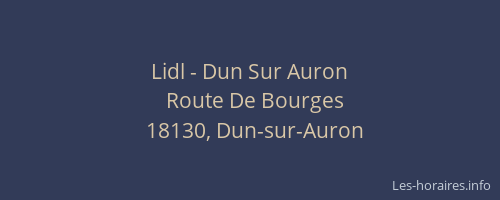 Lidl - Dun Sur Auron