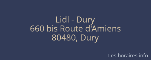 Lidl - Dury