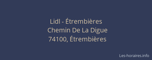 Lidl - &Eacute;trembi&egrave;res