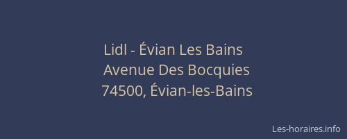 Lidl - Évian Les Bains