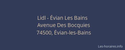 Lidl - &Eacute;vian Les Bains