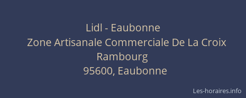 Lidl - Eaubonne