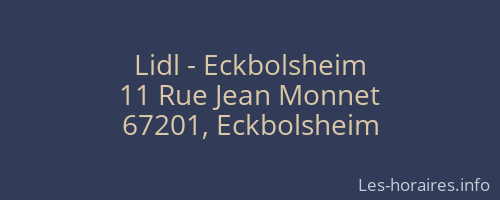 Lidl - Eckbolsheim