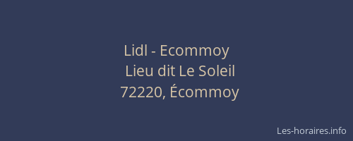 Lidl - Ecommoy
