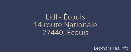 Lidl - Écouis