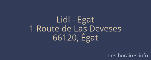 Lidl - Egat