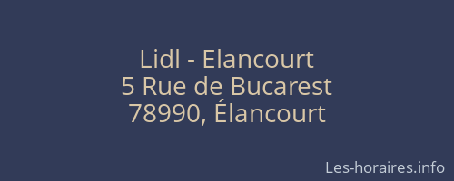 Lidl - Elancourt