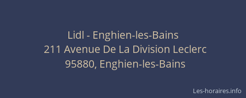 Lidl - Enghien-les-Bains