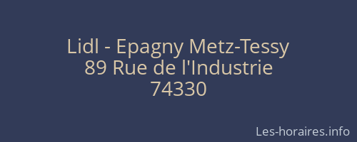 Lidl - Epagny Metz-Tessy