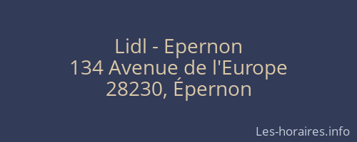 Lidl - Epernon